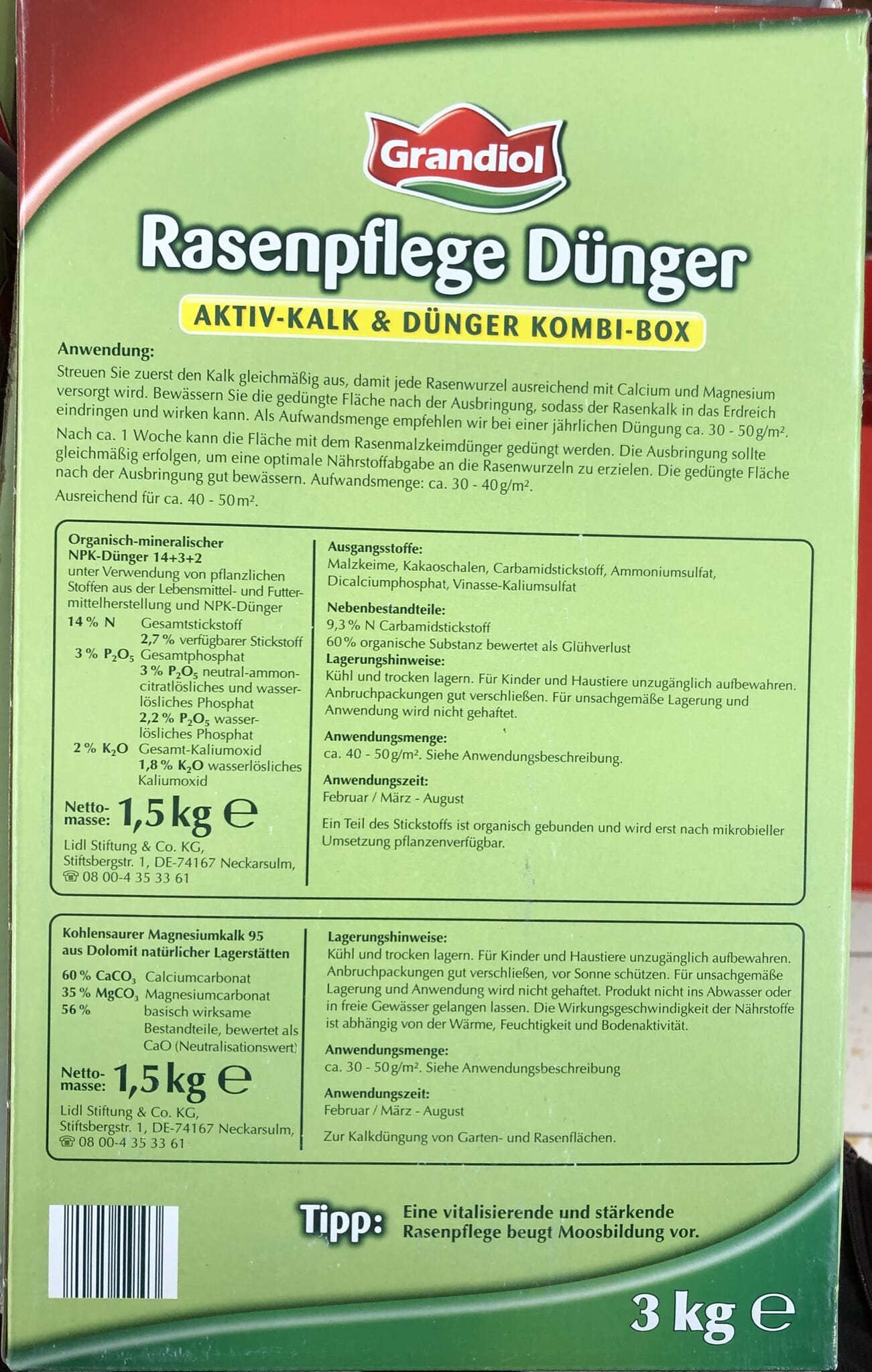 Tipps 2024 Lidl und Infos » von Vergleich, Rasendünger