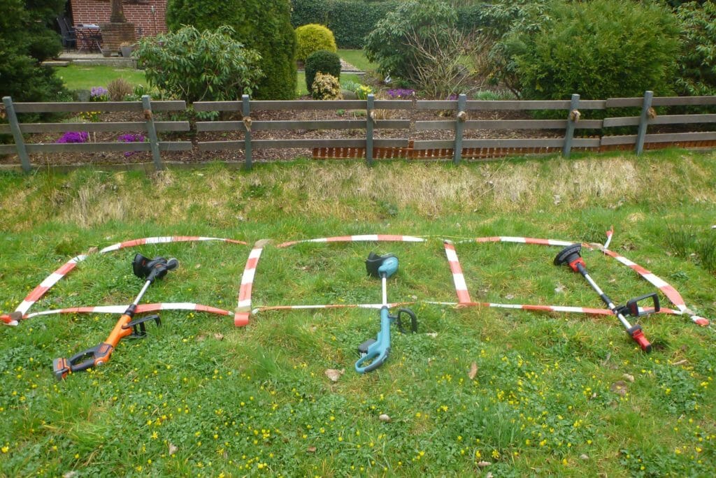 Test-Rasen für die Rasentrimmer